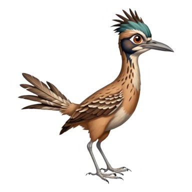 realistic roadrunner bird emoji, actual colors sticker