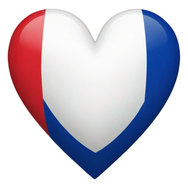 heart with french flag sticker