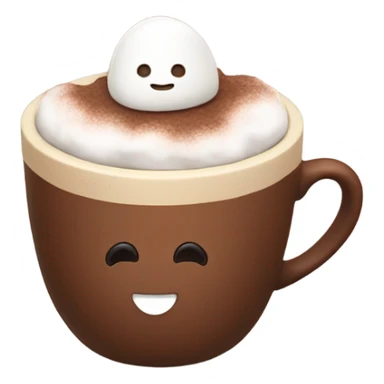 cocoa with marshmallow in cozy cup sticker