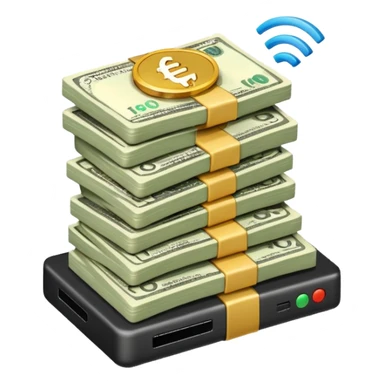wifi money stack sticker