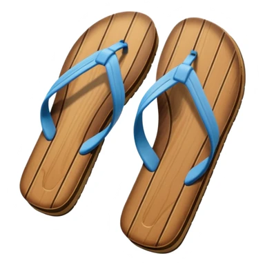 wood flip flop sticker