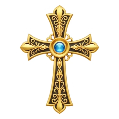 Eastern Orthodox cross. Transparent bakgrund. sticker