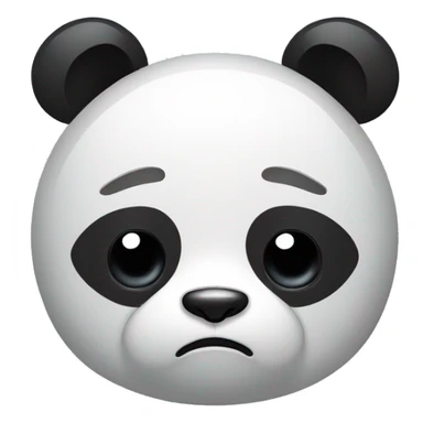 sad panda in the style of the android robot sticker