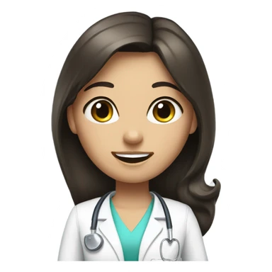 Dentist brunette girl  sticker