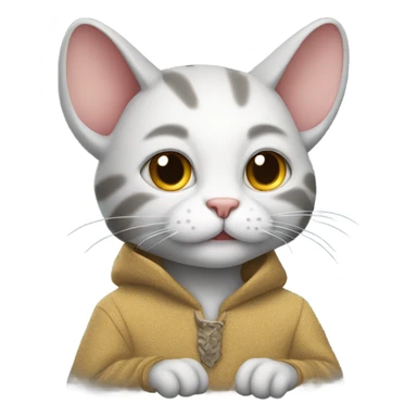 Cat wearing a mouse costume  sticker
