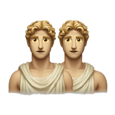 janus greek god two faces facing opposite one side being human the other android sticker