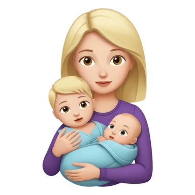 woman holding baby emoji sticker