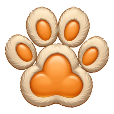 a very light pale pastel orange #FFDBBB pawprint sticker