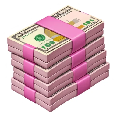 Money stack pink sticker