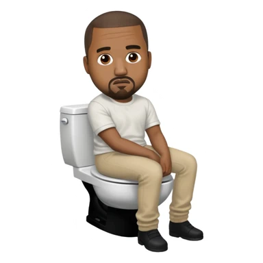 Kanye on toilet sticker
