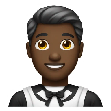Gay black man in maid dress sticker