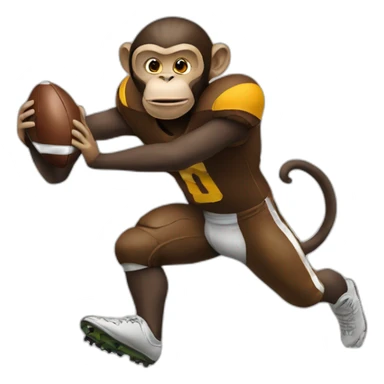 Monkey football sticker