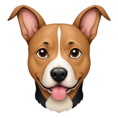 Pit bull/german shepherd mixed dog colored like a German shepherd with floppy ears sticker