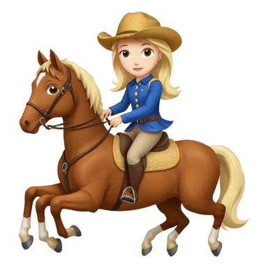 Girl riding a horse  sticker