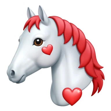 Horse whit hearts sticker