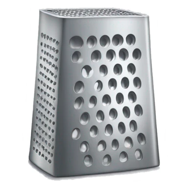 An emoji of a grater, typically used for shredding or grating food like cheese or vegetables, with a rectangular shape and small holes on its surface sticker
