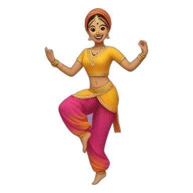 female bhangra dancer sticker
