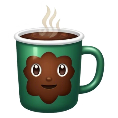 dark emerald cocoa mug sticker