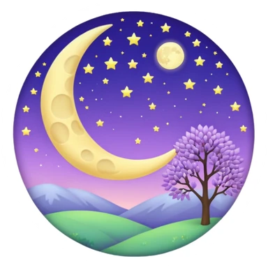 lilac diary moon mais claro sticker