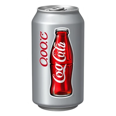 Tin diet Coke emoji only grey tin with red writing sticker