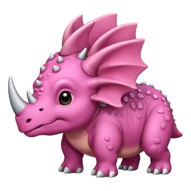 Triceratops cute pink 2d sticker