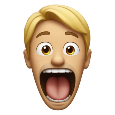 A guy opening mouth and a flies went inside  sticker