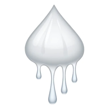 individual white glue drops falling and dripping  sticker