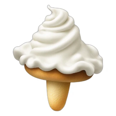 whipped cream on mushroom sticker