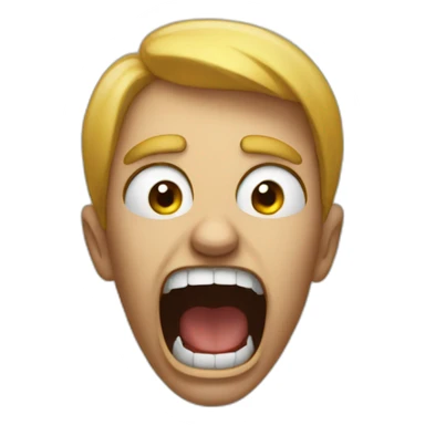 Screaming in fear sticker