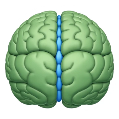 The brain has blue hemispheres and green hemispheres. sticker