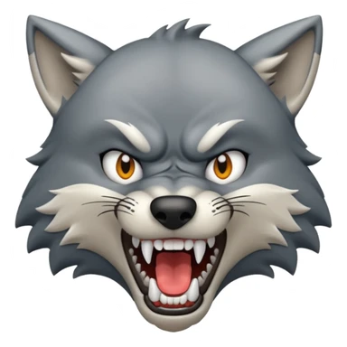 Wolf snarling sticker