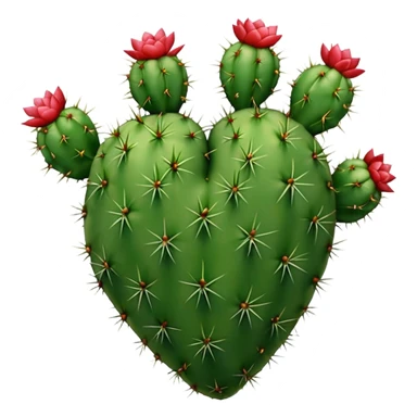 Cactus heart with thorns sticker