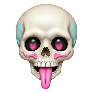 Skeleton with tounge out sticker