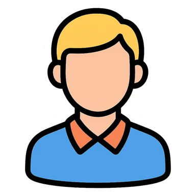 colored icon of a client or customer, simple and modern sticker