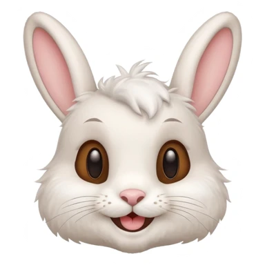 wink rabbit with a big smile sticker