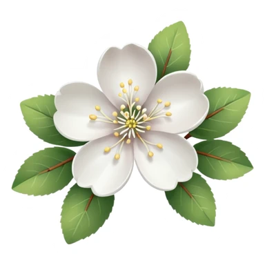 white cherryblossom sticker