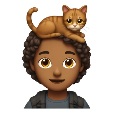 Me with a brown cat on my shoulders sticker