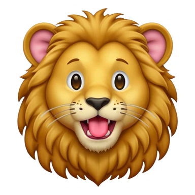 thirsty lion emoji without a body with tongue stuck out sticker