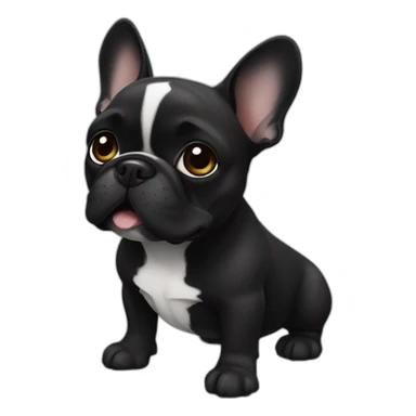 French-bulldog black sticker