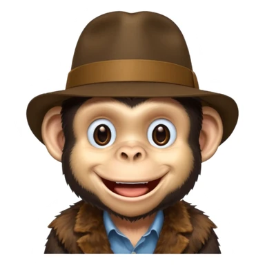 Chimp in a fedora sticker