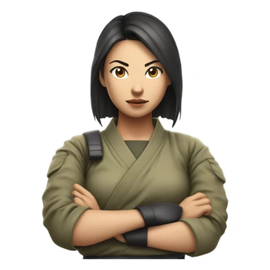 Japanese woman fighting for money sticker