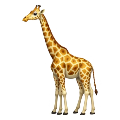 High resolution giraffe leaning to eat  sticker