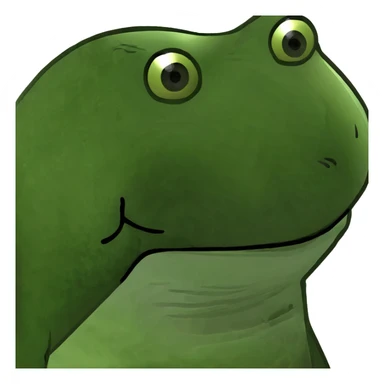 Excited frog sticker