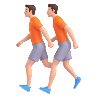 a man pacing back and forth, deep in thought, 3D style sticker