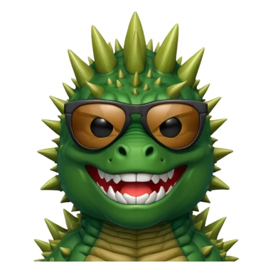 Godzilla wearing sunglasses sticker