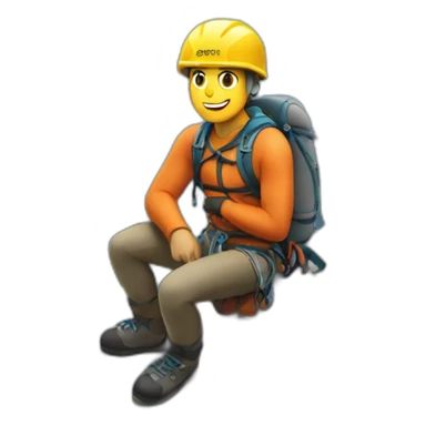 climber on the summit of a mountain sticker