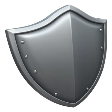 Steel gray shield with bicep flex icon sticker