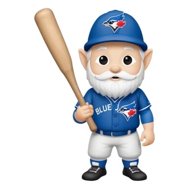 Toronto Blue Jays gnome holding a bat sticker