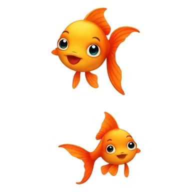 cute goldfish in love sticker
