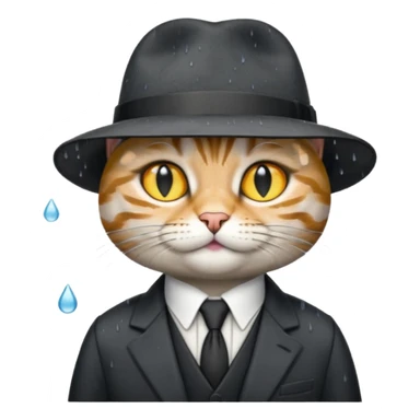 cat mafia corleone rain sticker